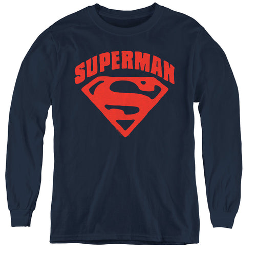 Superman Super Shield Youth Long Sleeve T-Shirt