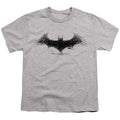 Batman Bat Swarm Logo on Athletic Heather Youth/Toddler T-Shirt
