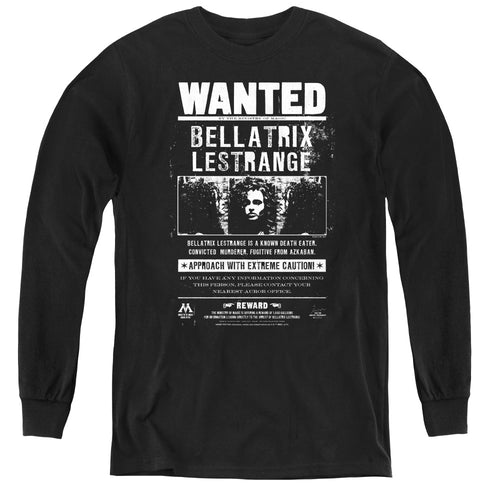 Harry Potter Wanted Bellatrix Youth Long Sleeve T-Shirt