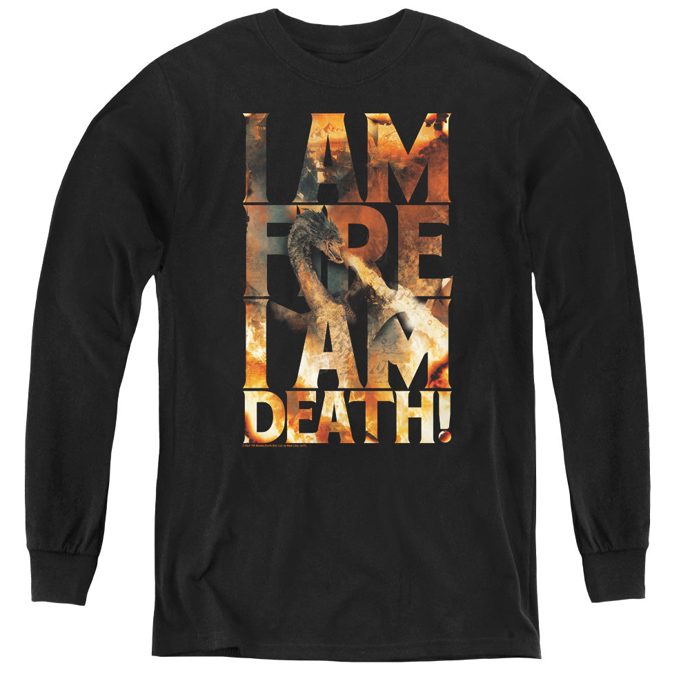 The Hobbit I Am Fire Youth Long Sleeve T-Shirt
