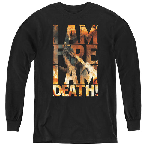The Hobbit I Am Fire Youth Long Sleeve T-Shirt