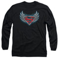 Superman Steel Wings Logo Long Sleeve T-Shirt