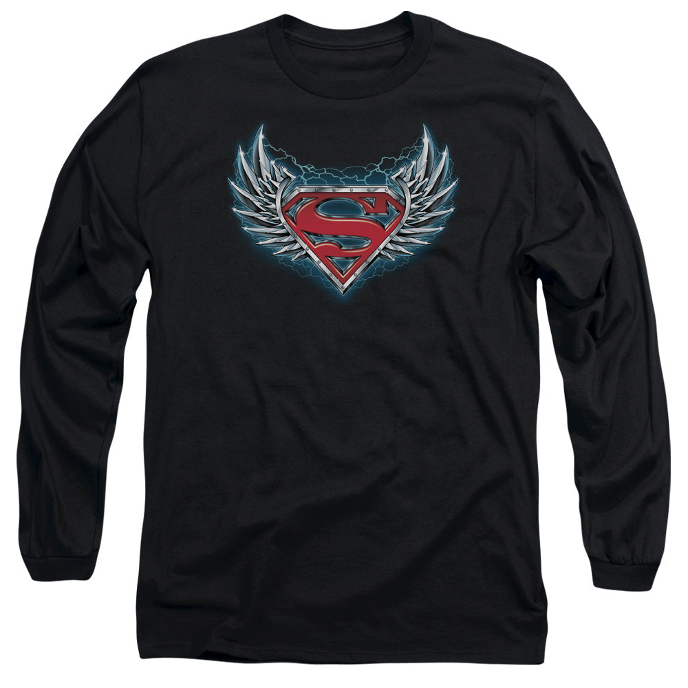 Superman Steel Wings Logo Long Sleeve T-Shirt