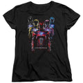 Mighty Morphin Power Rangers: The Movie Team of Rangers Womens T-Shirt
