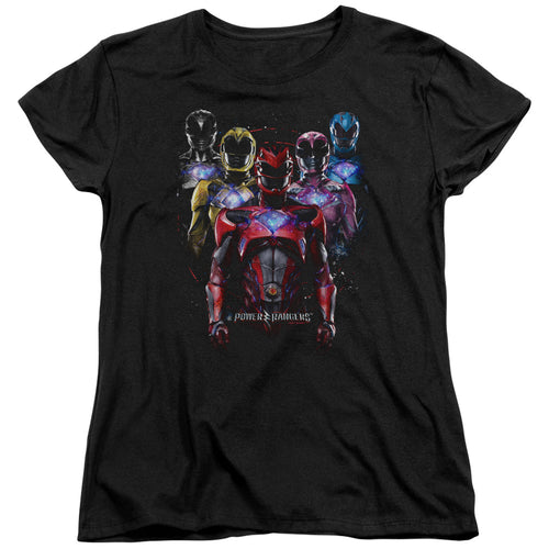 Mighty Morphin Power Rangers: The Movie Team of Rangers Womens T-Shirt