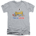 Garfield This Is Living V-Neck T-Shirt