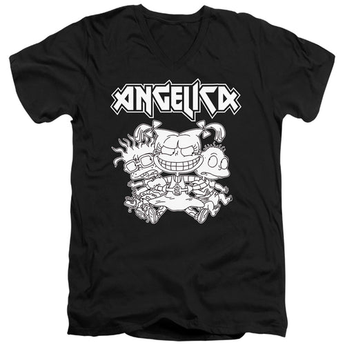 Rugrats Angelica Pickles Rocks V-Neck T-Shirt