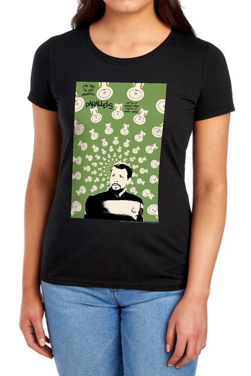 Star Trek Parallels Black Womens T-Shirt