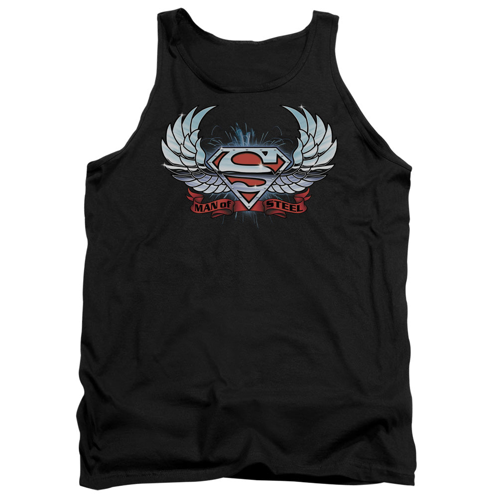 Superman Chrome Wings Shield Tank Top
