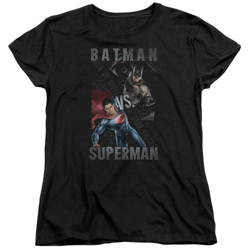 Batman v Superman Hero Split Womens T-Shirt
