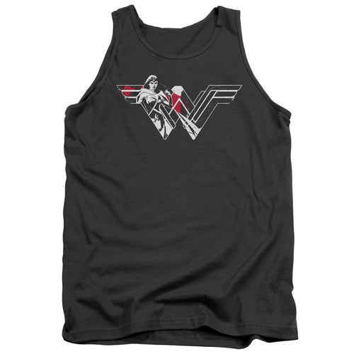 Batman v Superman Wonder Splatter Logo Tank Top