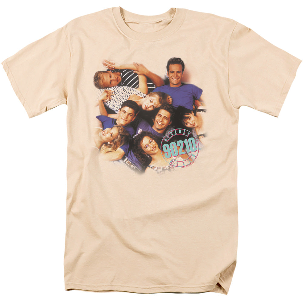 Beverly Hills 90210 Cast Circle Cream T-Shirt