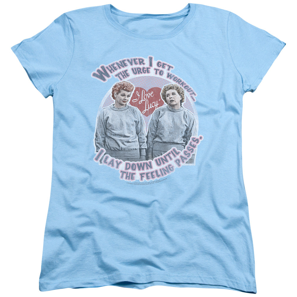 I Love Lucy Lucys Workout Womens T-Shirt