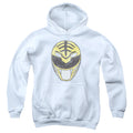 Mighty Morphin Power Rangers White Ranger Mask Youth Hoodie