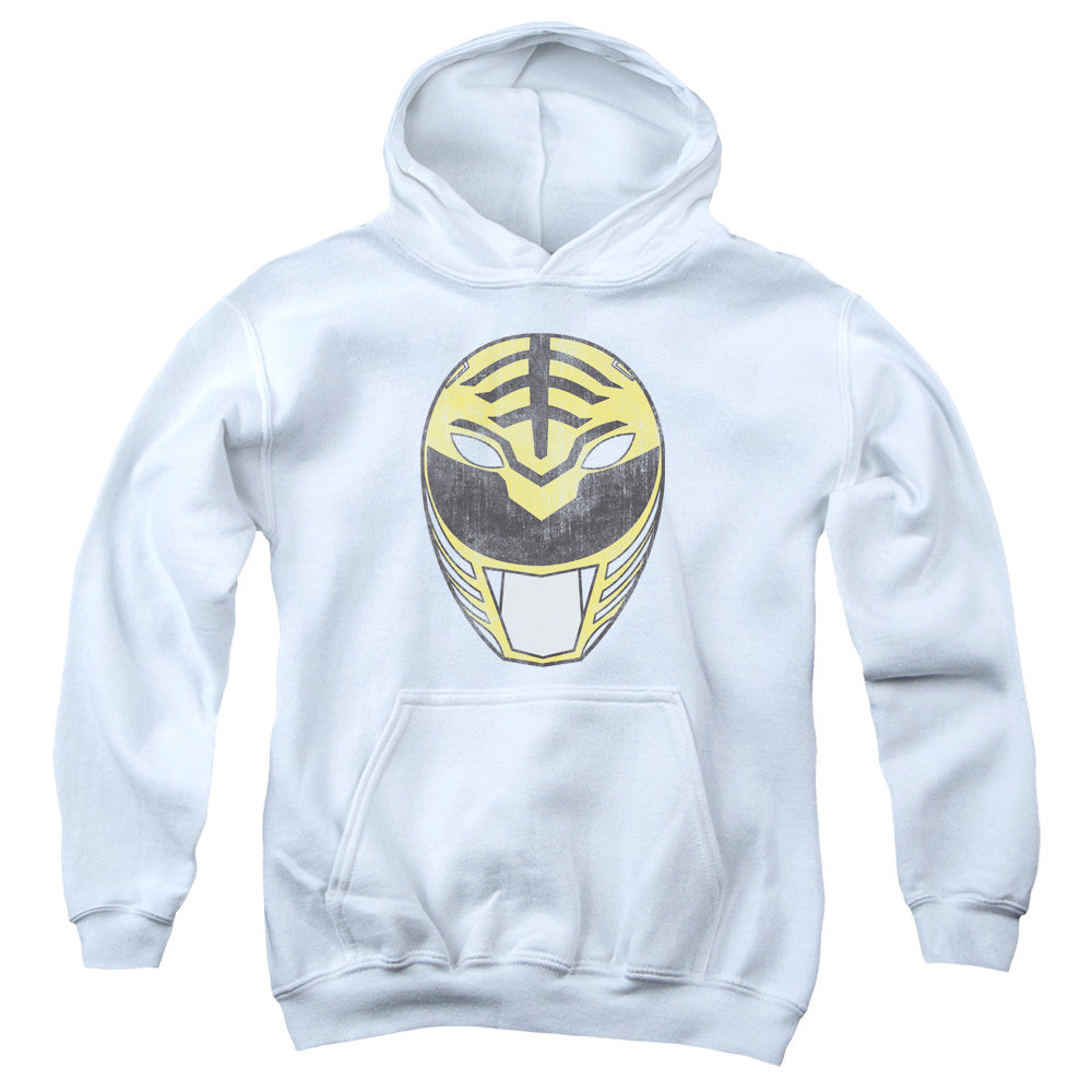 Mighty Morphin Power Rangers White Ranger Mask Youth Hoodie