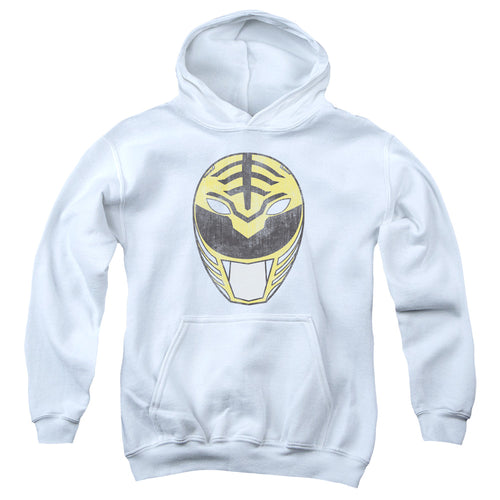Mighty Morphin Power Rangers White Ranger Mask Youth Hoodie