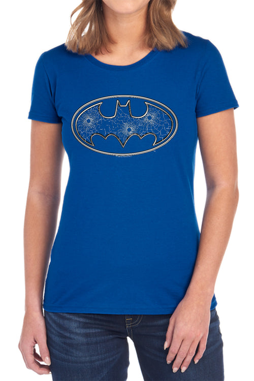 Batman Glass Hole Logo Womens T-Shirt