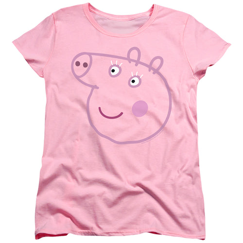 Peppa Pig Pink Out Granny Pig Face Womens T-Shirt