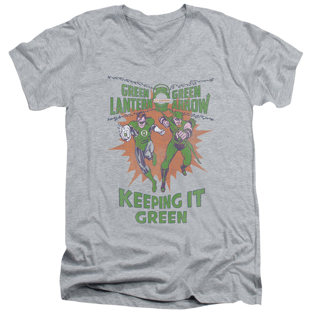 Green Lantern Keeping It Green V-Neck T-Shirt