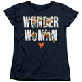 Wonder Woman WW 80th Illustrated Type Womens T-Shirt