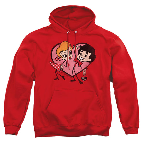 I Love Lucy Cartoon Love Pullover Hoodie