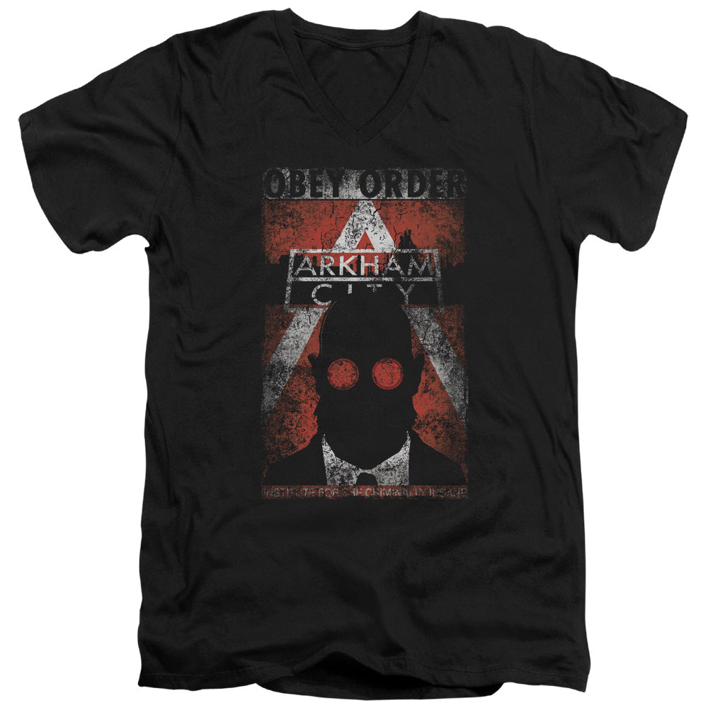 Batman Obey Order Poster V-Neck T-Shirt