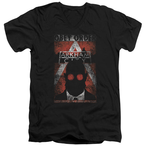 Batman Obey Order Poster V-Neck T-Shirt