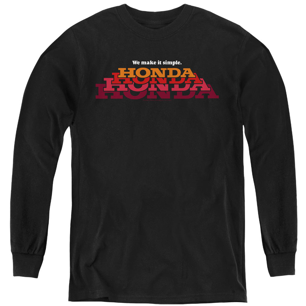 Honda Make It Simple Logo Youth Long Sleeve T-Shirt