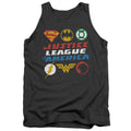Justice League Pixel Logos Tank Top