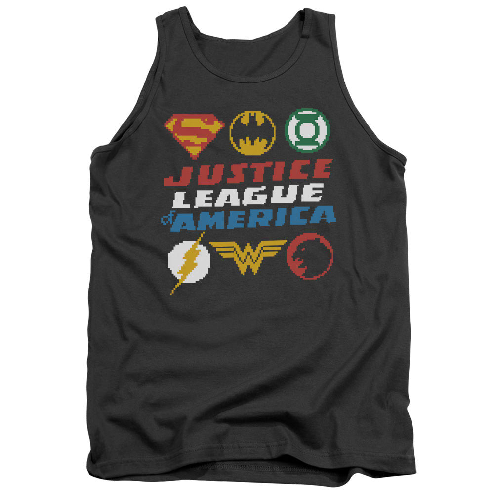 Justice League Pixel Logos Tank Top