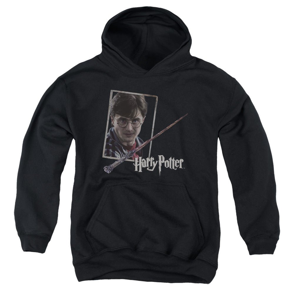Harry Potter Harrys Wand Portrait Youth Hoodie