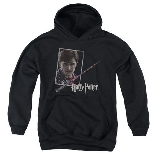 Harry Potter Harrys Wand Portrait Youth Hoodie