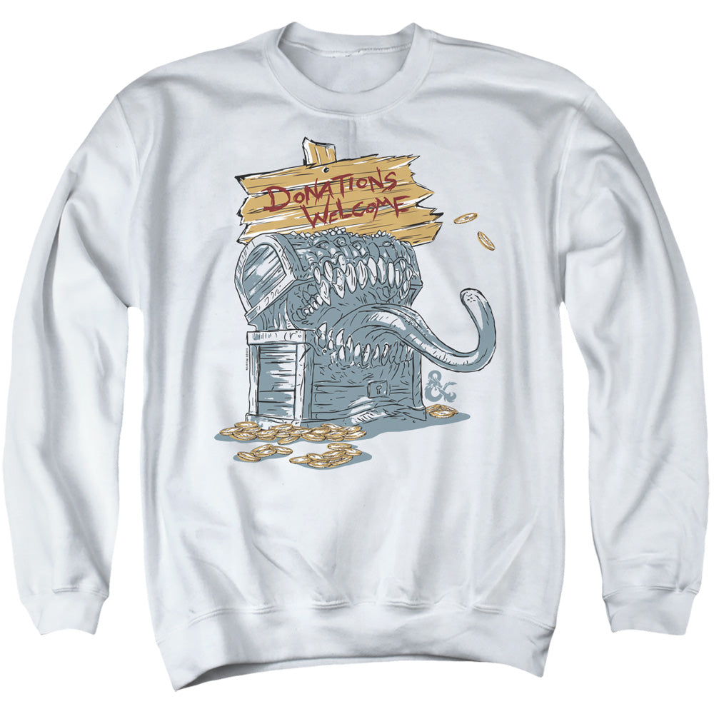 Dungeons & Dragons Donations Welcome Mimic Crewneck Sweatshirt
