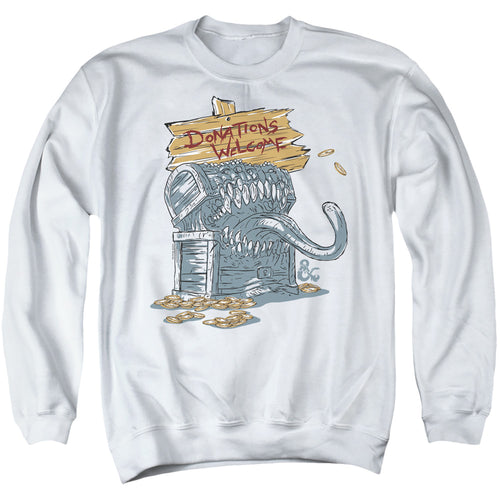Dungeons & Dragons Donations Welcome Mimic Crewneck Sweatshirt
