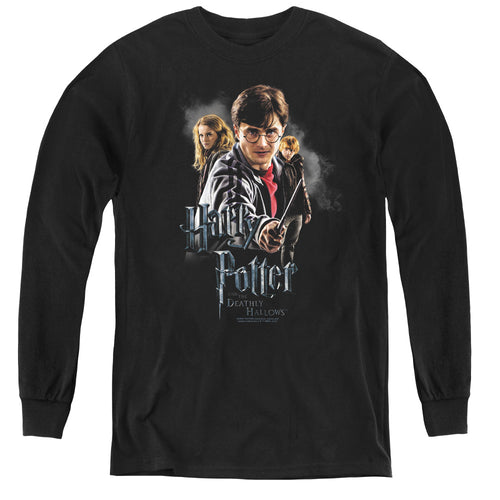 Harry Potter Deathly Hollows Cast Youth Long Sleeve T-Shirt
