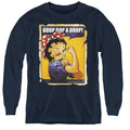 Betty Boop Power Navy Youth Long Sleeve T-Shirt