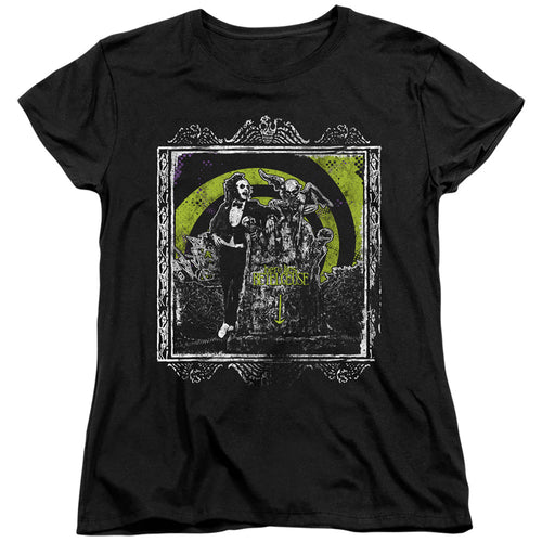 Beetlejuice Here Lies Womens T-Shirt