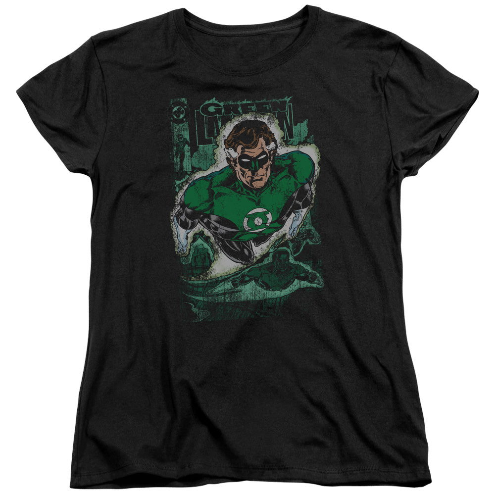Justice League Green Lantern #1 Distress Womens T-Shirt