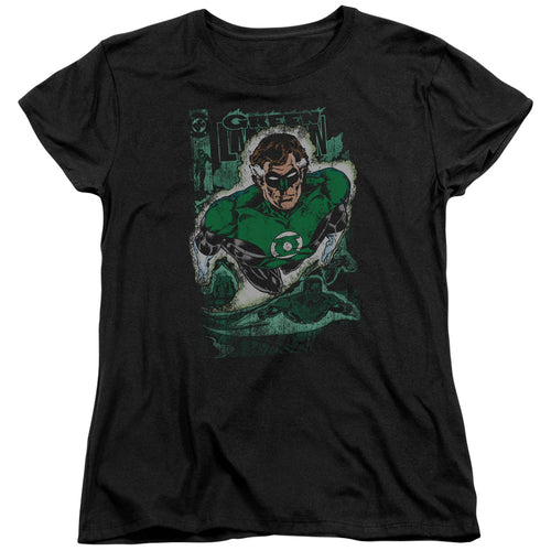 Justice League Green Lantern #1 Distress Womens T-Shirt
