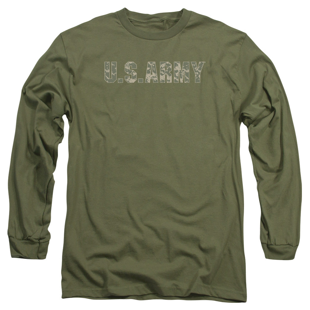 US Army Camo Letters Long Sleeve T-Shirt