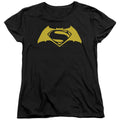 Batman v Superman Simple Logo Womens T-Shirt