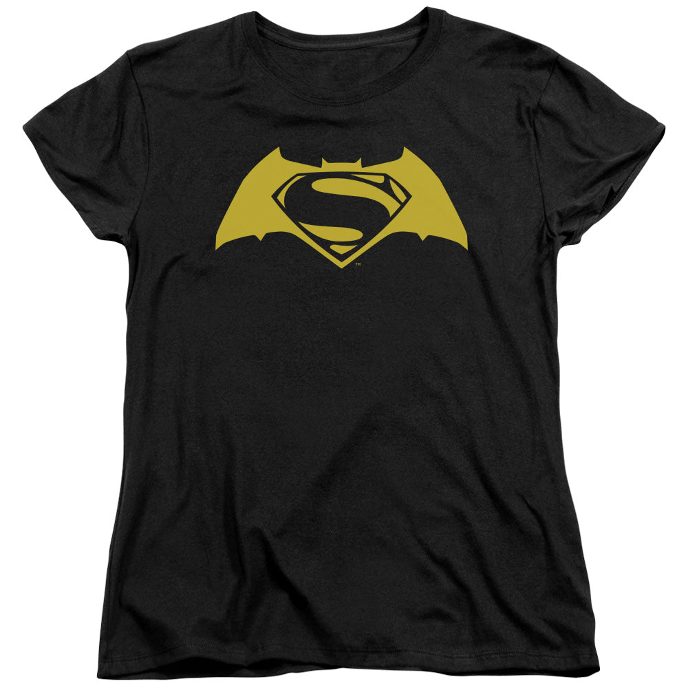 Batman v Superman Simple Logo Womens T-Shirt