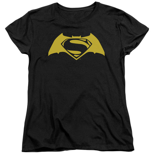 Batman v Superman Simple Logo Womens T-Shirt