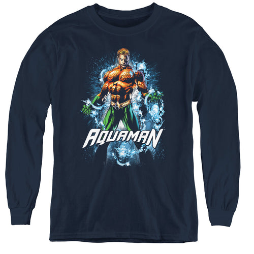 Justice League Water Powers Youth Long Sleeve T-Shirt