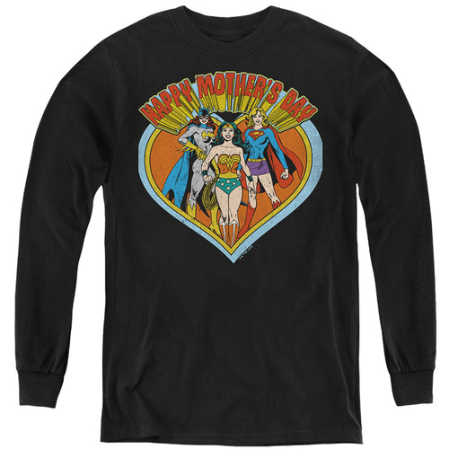 Justice League Mother's Day Heart Youth Long Sleeve T-Shirt