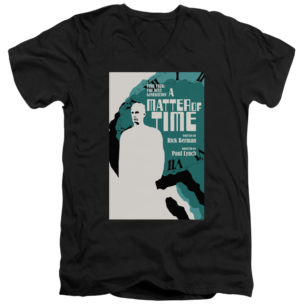 Star Trek A Matter of Time Black V-Neck T-Shirt