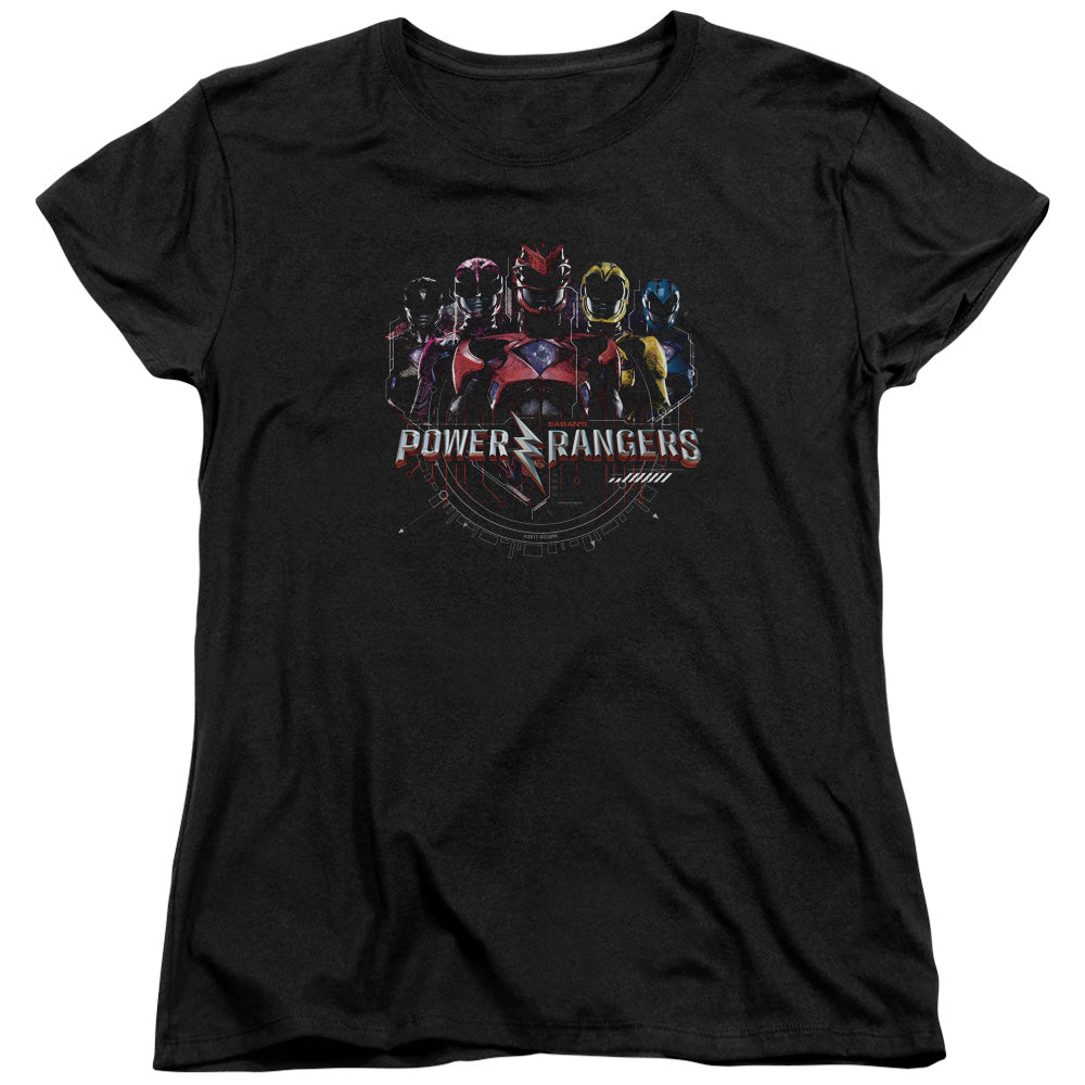 Mighty Morphin Power Rangers: The Movie Ranger Circuitry Womens T-Shirt