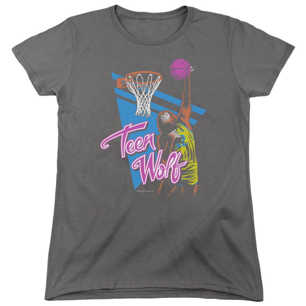 Teen Wolf Slam Dunk Womens T-Shirt