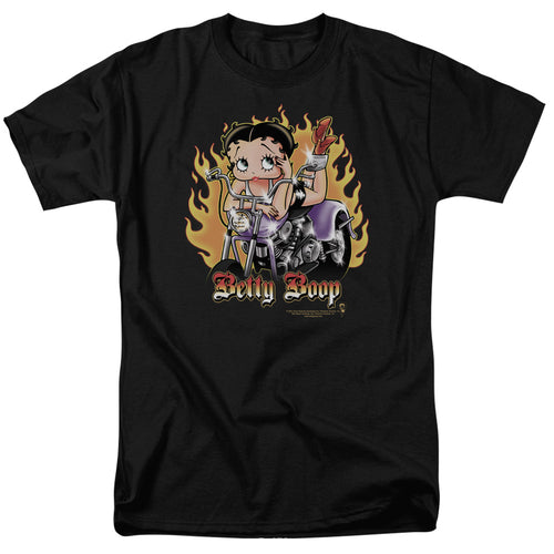 Betty Boop Biker Flames Boop T-Shirt