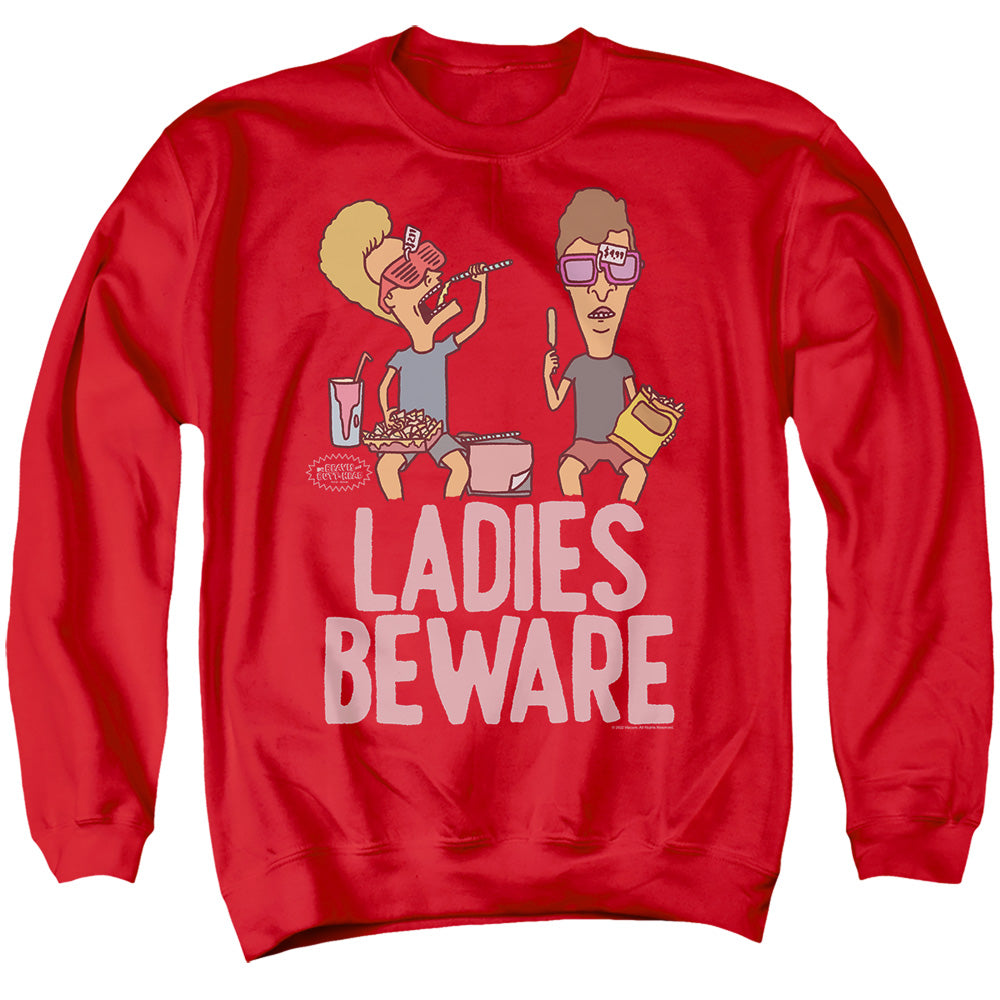 Beavis and Butthead Ladies, Beware Crewneck Sweatshirt